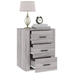 Berkfield Home Bedside Cabinet Grey Sonoma 50x36x60 cm Engineered Wood - Size: 50 x 36 x 60 cm - thumbnail 5