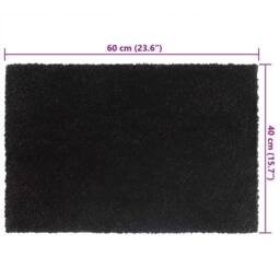 Berkfield Home Door Mat Black 40x60 cm Tufted Coir - thumbnail 4