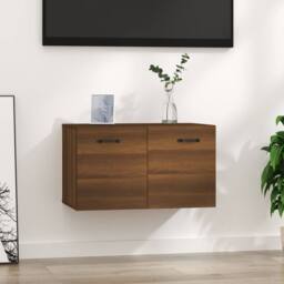 Berkfield Home Wall Cabinet Brown Oak 60x36.5x35 cm Engineered Wood - thumbnail 2