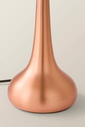 ValueLights Teardrop Pair of Black Shades Copper Touch Table Lamps with Bulbs - thumbnail 5