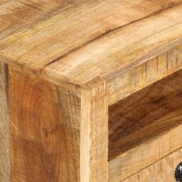 Berkfield Home TV Cabinet 110x30x40 cm Solid Mango Wood in Brown - Size: 110 x 30 x 40 cm - thumbnail 7