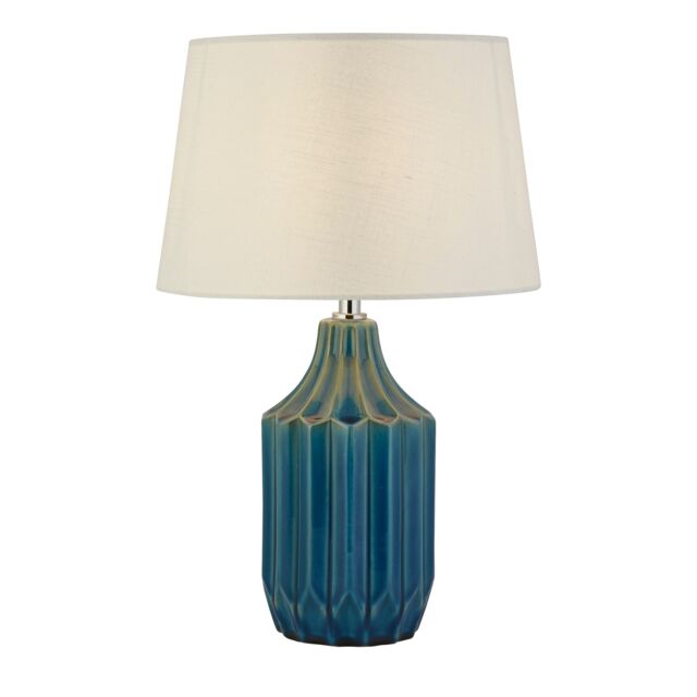 Lighting Collection Blue Ceramic Table Lamp - image 1