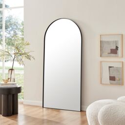 FurnitureboxUK Ottilie Large Full Length Arch Decorative Wall Mirror in Black - thumbnail 2