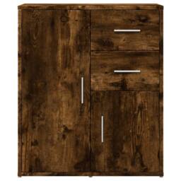 Berkfield Home Sideboards 2 pcs Smoked Oak 60x31x70 cm Engineered Wood in Brown - Size: 60 x 31 x 70 cm - thumbnail 5