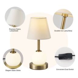 Garwarm 32cm LED Table Lamp with Bulb Included in White - thumbnail 9