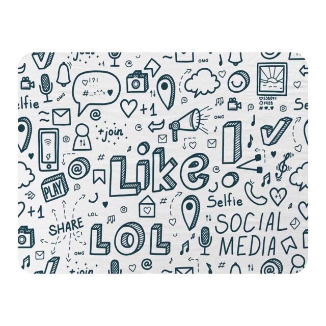 Benjamin Tate Design Social Media Blanket in Natural - Size: 120 cm x 150 cm - image 1