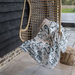 Benjamin Tate Design Social Media Blanket in Natural - Size: 120 cm x 150 cm - thumbnail 4