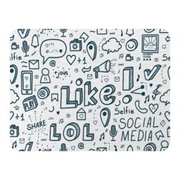 Benjamin Tate Design Social Media Blanket in Natural - Size: 120 cm x 150 cm - thumbnail 1