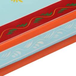 Berkfield Home Beautiful Coffee Table Blue Hand Painted Solid Wood Mango - thumbnail 5