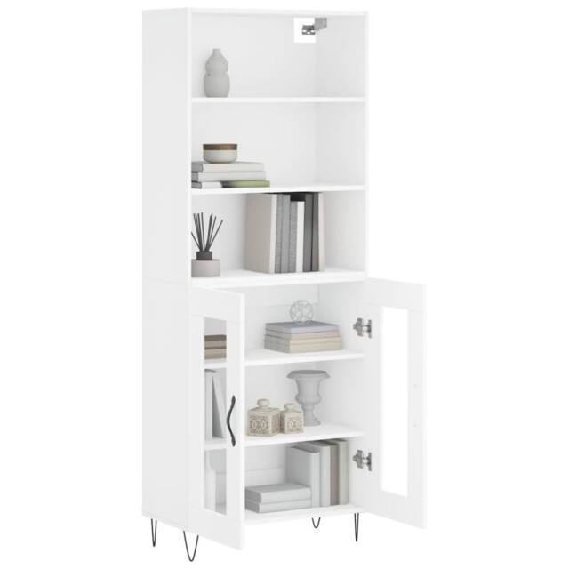 Berkfield Home Highboard White 69.5x34x180 cm Engineered Wood - image 1