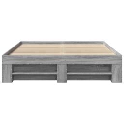 Berkfield Home Bed Frame without Mattress Grey Sonoma 140x190 cm Engineered Wood - thumbnail 5