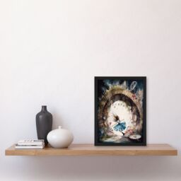 Artery8 Wall Art Print Alice In Wonderland Watercolour Rabbit Hole Whimsical Magical Adventure Painting Art Framed - Size: A4 - thumbnail 4