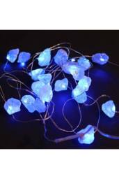 KDMD Celestite & Rose Quartz Gemstone Enchantment Lights USB LED Decor in Light Blue - thumbnail 3