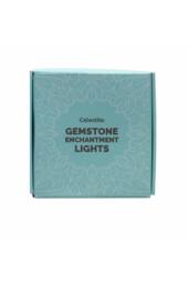 KDMD Celestite & Rose Quartz Gemstone Enchantment Lights USB LED Decor in Light Blue - thumbnail 2