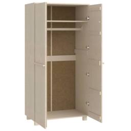 Berkfield Home Wardrobe HAMAR Honey Brown 89x50x180 cm Solid Wood Pine in Light Beige - Size: 89 x 50 x 180 cm - thumbnail 4