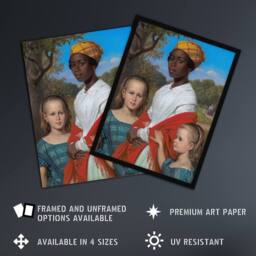 "Artery8 Wilhelm Marstrand Daughters & West Indian Nanny Wall Art Print - Size: W12"" x H16""" - thumbnail 2