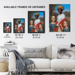 "Artery8 Wilhelm Marstrand Daughters & West Indian Nanny Wall Art Print - Size: W12"" x H16""" - thumbnail 3