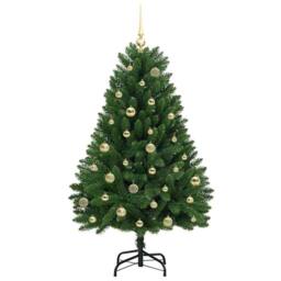 Berkfield Home Elegant Artificial Christmas Tree with Stand Green 150 cm PVC and - thumbnail 4