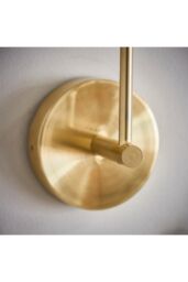 Netlighting Otto Wall Satin Brushed Gold Effect Plate & Gloss Opal Glass 1 Light Dimmable IP20 G9 - thumbnail 5