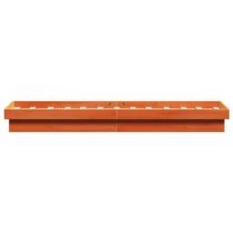Berkfield Home LED Bed Frame without Mattress Wax Brown 90x200 cm Solid Wood - thumbnail 8