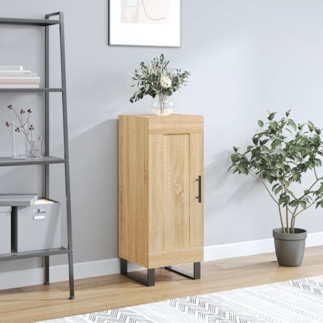 Berkfield Home Sideboard Sonoma Oak 34.5x34x90 cm Engineered Wood in Brown - image 1