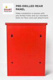 Homescapes Smart Parcel Box® Medium Front Access Secure Delivery Box in Red - thumbnail 8