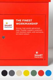 Homescapes Smart Parcel Box® Medium Front Access Secure Delivery Box in Red - thumbnail 7