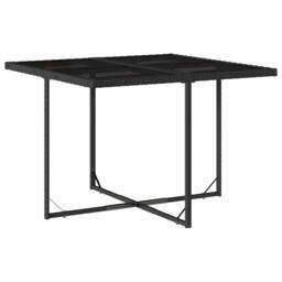 Berkfield Home Garden Dining Set - Black - PE rattan - 4-seater - Foldable - thumbnail 4