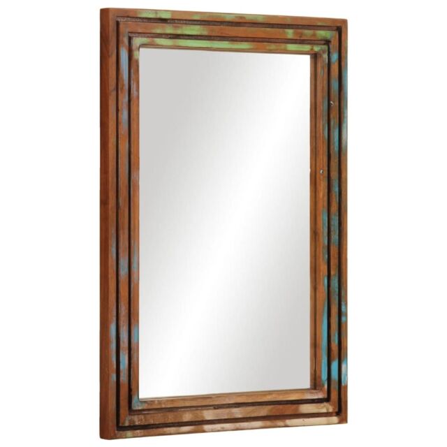 Berkfield Home Bathroom Mirror 50x70 cm Solid Wood Acacia & Glass - image 1