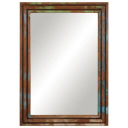 Berkfield Home Bathroom Mirror 50x70 cm Solid Wood Acacia & Glass - thumbnail 2
