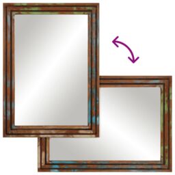 Berkfield Home Bathroom Mirror 50x70 cm Solid Wood Acacia & Glass - thumbnail 4