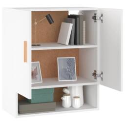 Berkfield Home Wall Cabinet White 60x31x70 cm Engineered Wood - Size: 60 x 31 x 70 cm - thumbnail 4