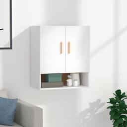 Berkfield Home Wall Cabinet White 60x31x70 cm Engineered Wood - Size: 60 x 31 x 70 cm - thumbnail 1