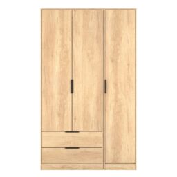 Ready Assembled 2 U Fuji Triple Wardrobe with 2 Drawers (Ready Assembled) in Natural - thumbnail 1