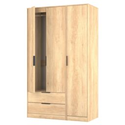 Ready Assembled 2 U Fuji Triple Wardrobe with 2 Drawers (Ready Assembled) in Natural - thumbnail 5