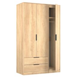 Ready Assembled 2 U Fuji Triple Wardrobe with 2 Drawers (Ready Assembled) in Natural - thumbnail 6