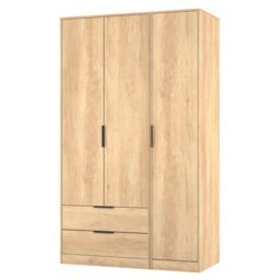 Ready Assembled 2 U Fuji Triple Wardrobe with 2 Drawers (Ready Assembled) in Natural - thumbnail 3