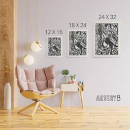 "Artery8 Woman Tying Her Shoe Ernst Ludwig Kirchner Canvas Wall Art in White - Size: W18"" x H24""" - thumbnail 4