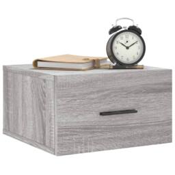 Berkfield Home Wall-mounted Bedside Cabinet Grey Sonoma 35x35x20 cm - Size: 35 x 35 x 20 cm - thumbnail 3