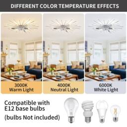 NIVOR 6 Light Sputnik Chandelier Dimmable Chrome Flush Mount Ceiling Lamp in Metallic Silver - thumbnail 3