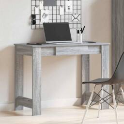 Berkfield Home Desk Grey Sonoma 100x45x75 cm Engineered Wood - Size: 100 x 45 x 75 cm - thumbnail 3