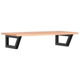 Berkfield Home Basin Shelf Wall Mounted Steel & Solid Wood Oak in Brown - thumbnail 2