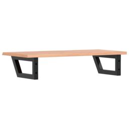 Berkfield Home Basin Shelf Wall Mounted Steel & Solid Wood Oak in Brown - thumbnail 6