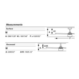 Netlighting Punt Recessed 132cm TEK LED Ceiling Fan Matt Black 3000K - thumbnail 2