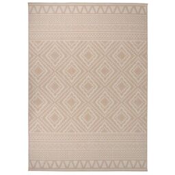 Berkfield Home Outdoor Flatweave Rug 120x170 cm Brown Stripes - Size: Medium - thumbnail 1