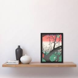 Artery8 Utagawa Hiroshige Framed Wall Art Print Plum Orchard of Kameido - Size: A4 - thumbnail 2