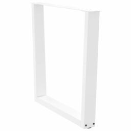 Berkfield Home Dining Table Legs V-Shape 2 pcs White 90x(72-73.3) cm Steel - thumbnail 4