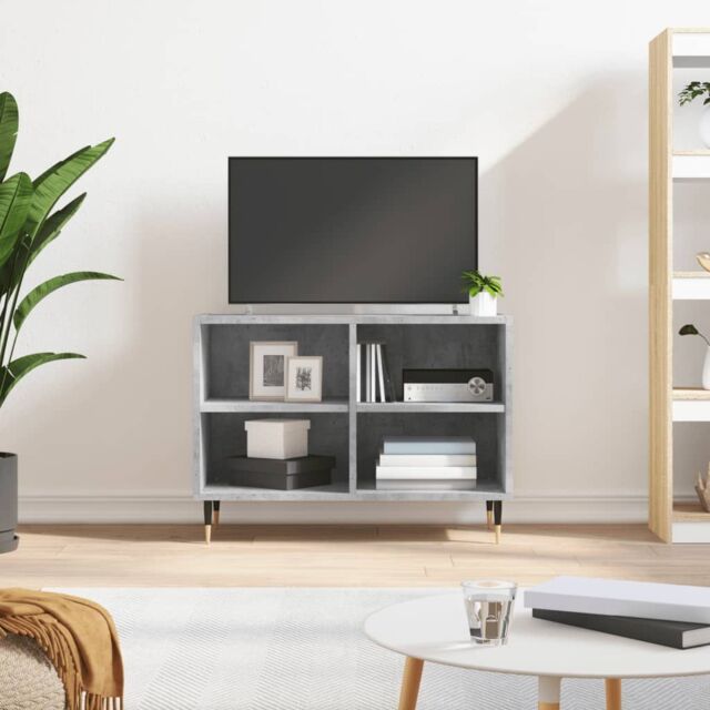 Berkfield Home TV Cabinet Concrete Grey 69.5x30x50 cm Engineered Wood - image 1