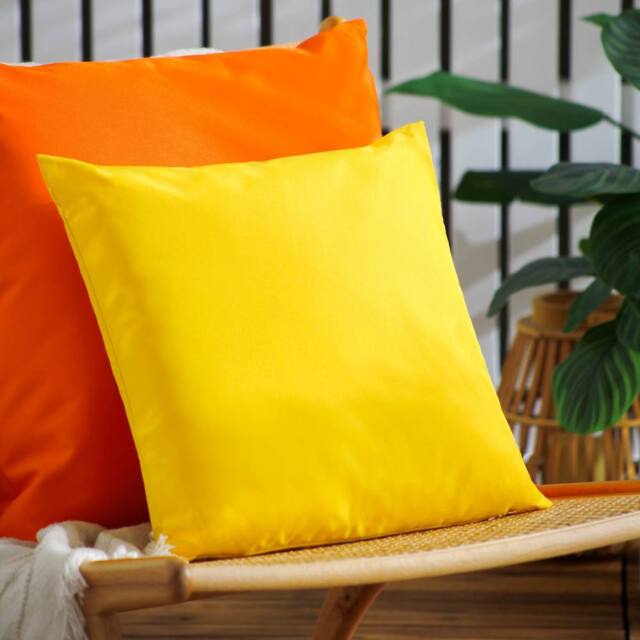 Furn Plain Vibrant Water & UV Resistant Outdoor Cushion in Yellow - image 1