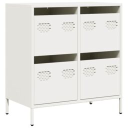 Berkfield Home Sideboard¬†White 68x39x73.5 cm Cold-rolled Steel in White - thumbnail 2